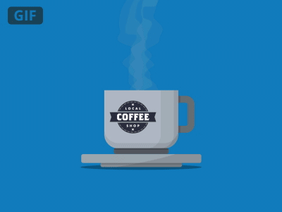 [GIF] Coffee Cup Updated after animation coffee cup effects flat gif shading shadows