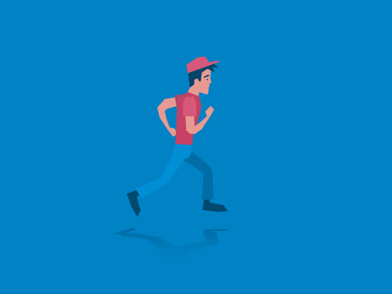 Running Cycle after effects animation character flat gif minimal person run running simple