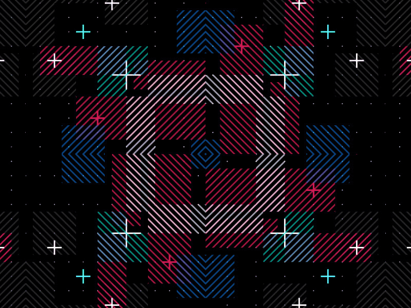 001-007 art code daily generate geometric glitch random tech ui