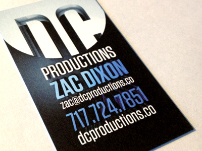 DC Productions Business Cards business card cards cinema 4d company production