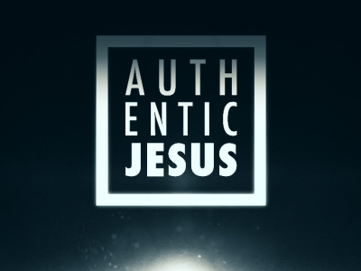 Authentic Jesus dark glow lighting logo treatment