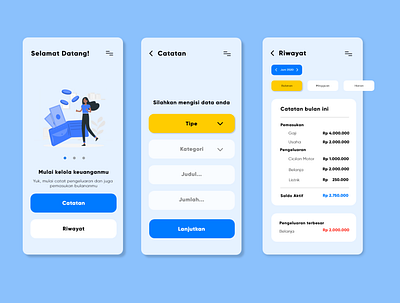 Financial records mobile apps design finance flat illustration minimal ui ux