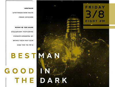 3/8 | Reed's Local bestman chicago disco punk gig posters goodie the dark live music new wave synthpop