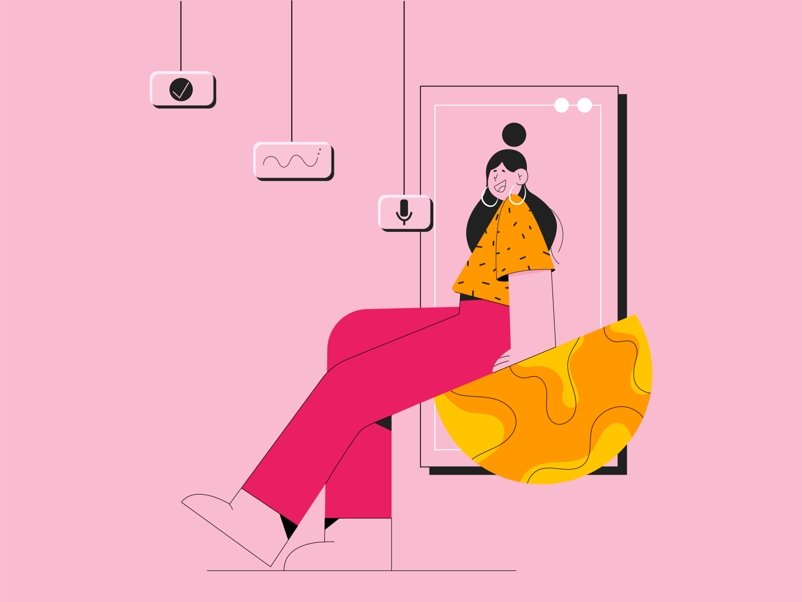 Voice Message Girl by Željka Živković on Dribbble