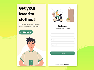 Sign Up UI appui clothes ecommerce green ios app design mobile mobile app negativespace signup signupform soft softui ui kit uidesign uiux ux