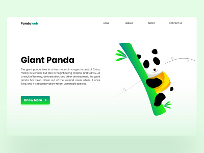 Giant Panda Landing Page animal app branding company css ecommerce elegant giant html landingpage logo panda ui uiux ux vector web design website website design websites