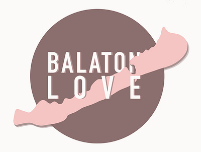 Balaton Has My Heart affinity designer balaton branding calm design flat style hungary illustration limited palette logo monochrome vector design vector illustration