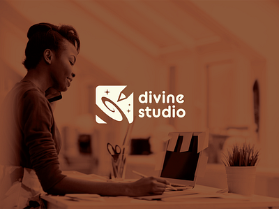 Divine Studio Logo Concept branding design studio divine divine logo drawing drawing logo galaxy galaxy draw galaxy logo godly graphic design graphic design logo graphic studio logo graphic stuido logo studio studio logo