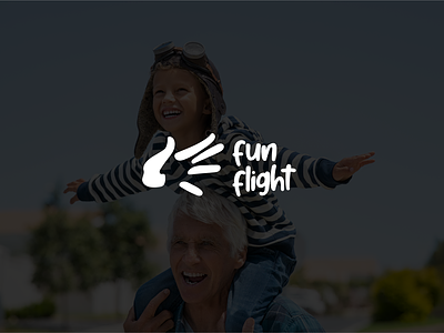 Fun Flight Logo Concept airplane branding charity disabled disabled kids flight logo fly fly logo graphic design hand hand fly hand shape help logo pilot logo volunteer