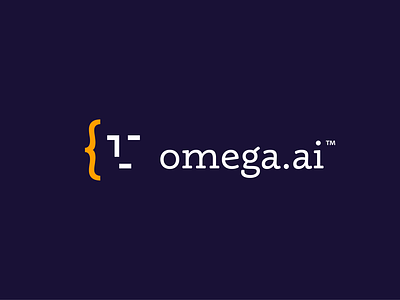 Omega Artificial Intelligence Logo Concept