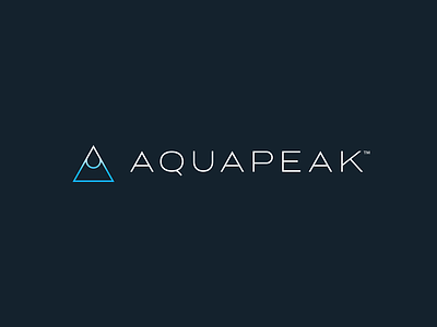 Aquapeak Water Concept Logo aqua aquapeak brand identity branding graphic design logo minimalistic logo mountain mountain logo peak pure life stylish logo water water logo
