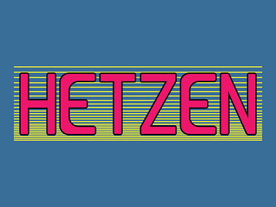 Hetzen 80’s Logo V.II 80s branding logo