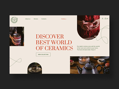 Online-shop for ceramic dishes | UX/UI ceramic landingpage onlineshop onlinestore ui ux webdesign website