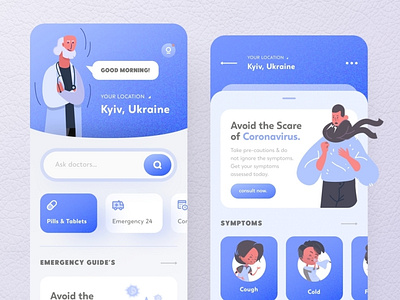 Health Companion App Design app art branding icon illustration minimal typography ui ux