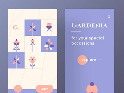 Gardenia art branding design illustration minimal typography ui ux website