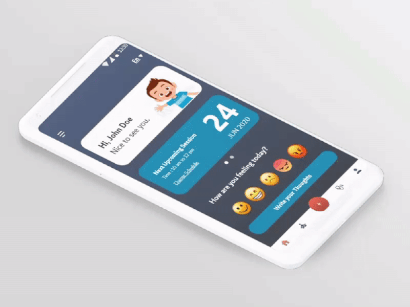 Homepage Model for counselling app