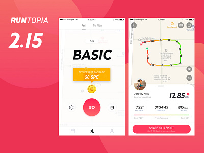 Runtopia 2.15 app chengdu design ui