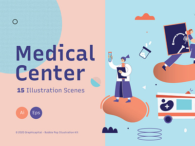 Medical Center Illustration Scenes
