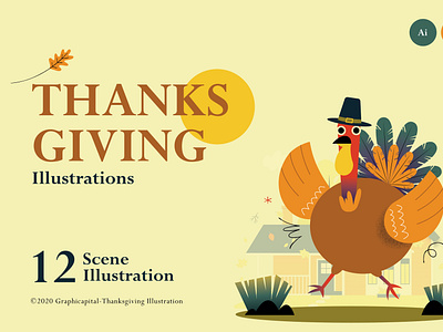 Thanksgiving Illustration Scenes