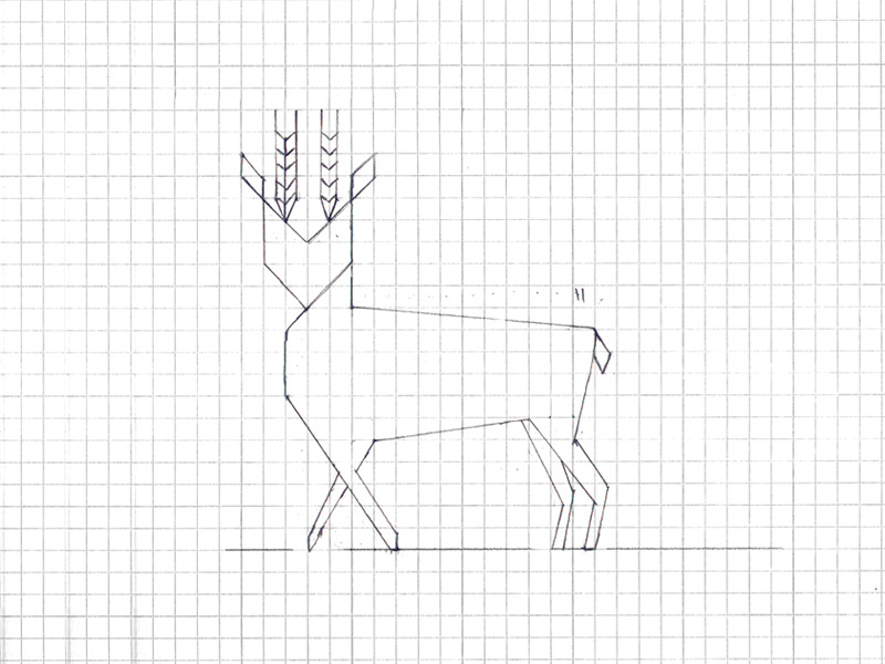 Deer Sketch line art deer