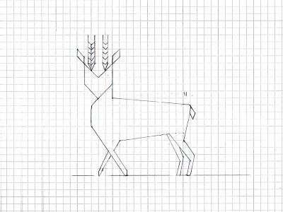 Deer Sketch deer line art