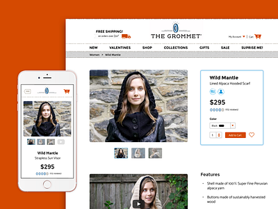 The Grommet Website Re-Design Concept crafts ecommerce maker responsive