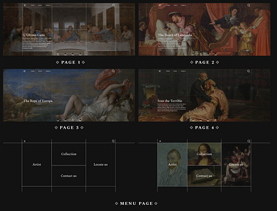 Online Museum art design flat graphic design hover minimal ui ux web website