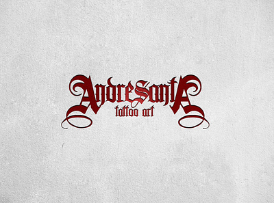 Andrés Santa art artist branding design ink logo tattoo typography