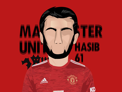 Hasib Manchester United 61 artwork design designs digitalart graphicdesign hasib illustrations illustraion illustration iluustration manchester united minimal