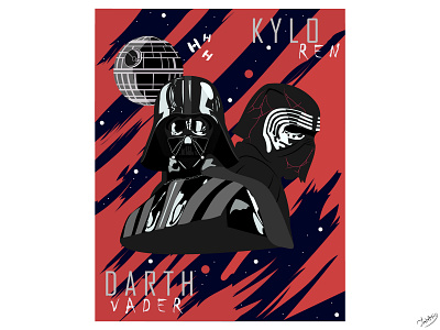 FALL TO THE DARK SIDE adamdriver darthvader jamesearljones kyloren star wars