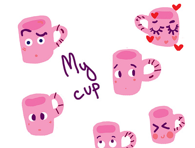 Cup characterdesign characters illustration