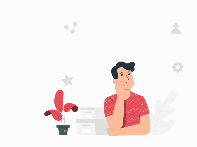 Idea animation character gif idea office