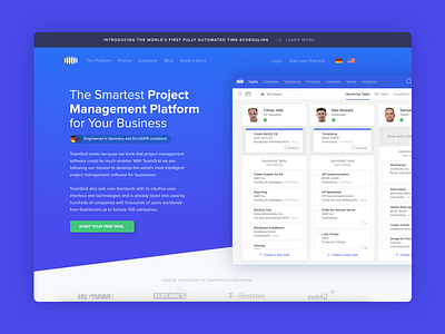 TeamGrid's New Product Page kanban landing page productpage projectmanagement projects saas tasks teamgrid