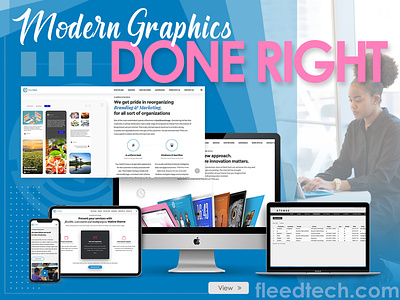 Modern Graphics Done Right branding design fleedtech graphic design illustration photoshop poster design typography vector