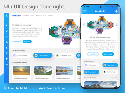 Modern UI / UX design done right! bluedesign fleedtech interfacedesign uidesign uiexamples uxdesign websitedesign