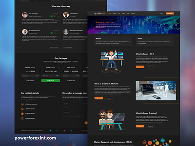 Powerforex International dark app dark mode dark theme dark ui dark website fleedtech forex trading trading webdesign