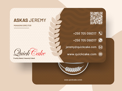 Business Card Design bakery business card businesscard businesscardtemplate fleedtech modernbusinesscard