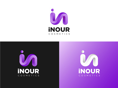 INour Cosmetics Logo adobe adobe illustrator branding cosmetics creative creative logo graphic design i logo identity letter logo lettermark logo logo design logo mark logo type logos modern logo n logo