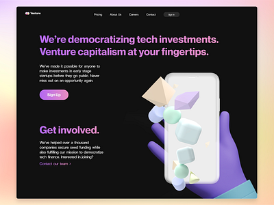 DailyUI 004 - Landing Page