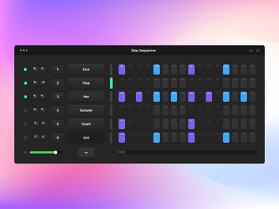 Digital Audio Workstation (Drum Sequencer) product design