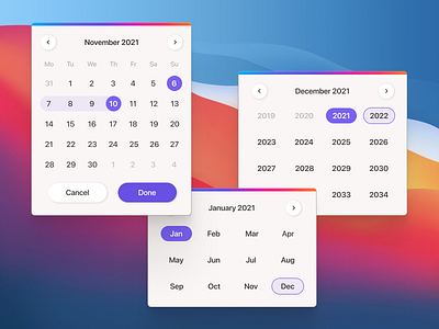 Date Picker (light mode)