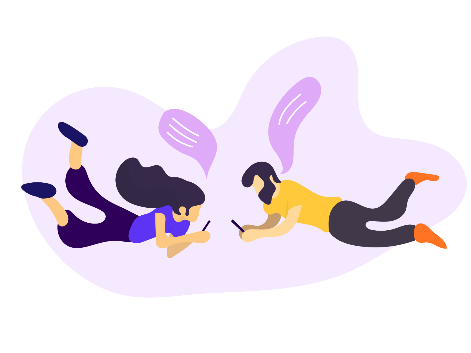 Happy couple Chat illustration. illustration ui vector web