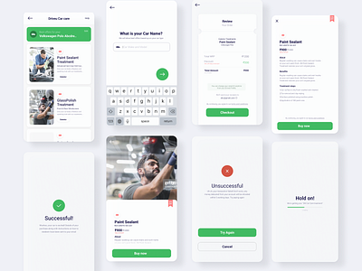 Car Care Solution from DriveU app interface mobile app mobile app design mobile ui ui ux