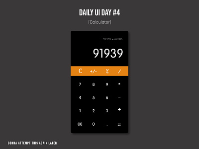 Daily UI Day 4 - Calculator abodexd adobe calculator dailyui design mobile ui uidaily uidesign xd xddailychallenge