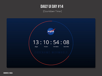 Daily UI Day 14 - Countdown Timer abodexd adobe countdown countdowntimer dailyui nasa ui uidaily uidesign xd xddailychallenge