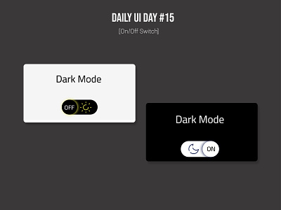 Daily UI Day 15 - On/Off Switch abodexd adobe dailyui dark mode design switch ui uidaily uidesign xd xddailychallenge