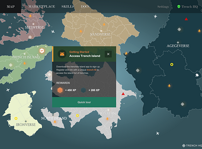 Game Map Exploration design exploration game map minimal ui