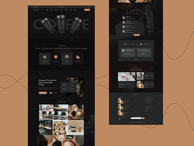 Coffeeshop Landing Page coffee design exploration minimal ui