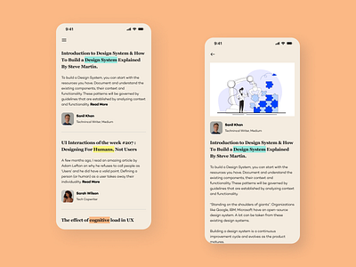 News App Concept exploration figma minimal mobile news orange ui ui design