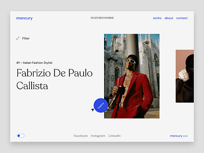 Mercury Fashion Agency Website design exploration fashion figma minimal swiss ui